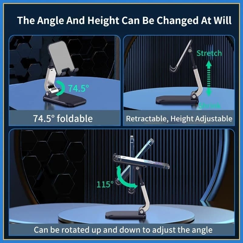 Adjustable Desktop Phone and Tablet Stand
