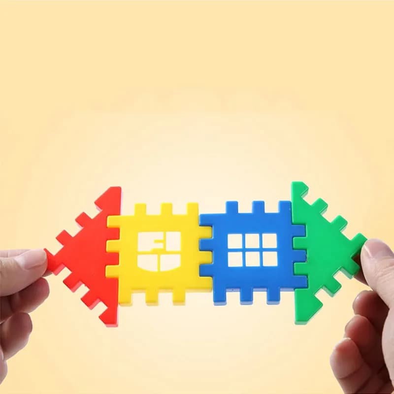 Colored Plastic Building Blocks Puzzle Toys