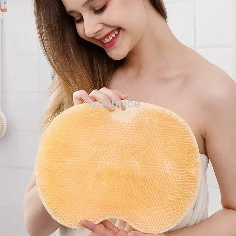 Non-Slip Massage Shower Mat with Exfoliating Brush