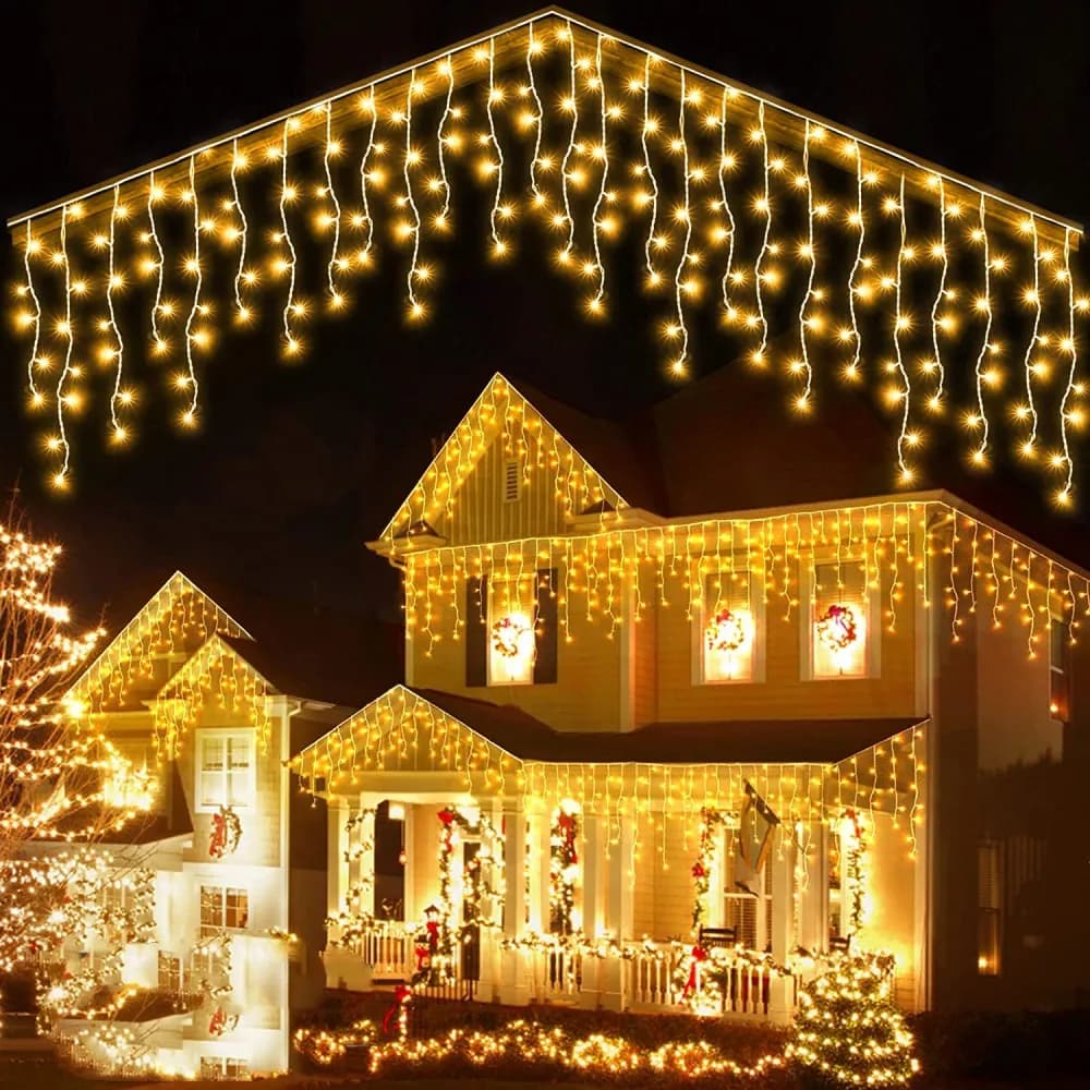 LED Icicle Curtain String Lights 5m