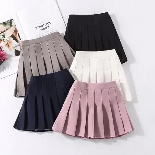 Pleated Skort Set Girls White Black