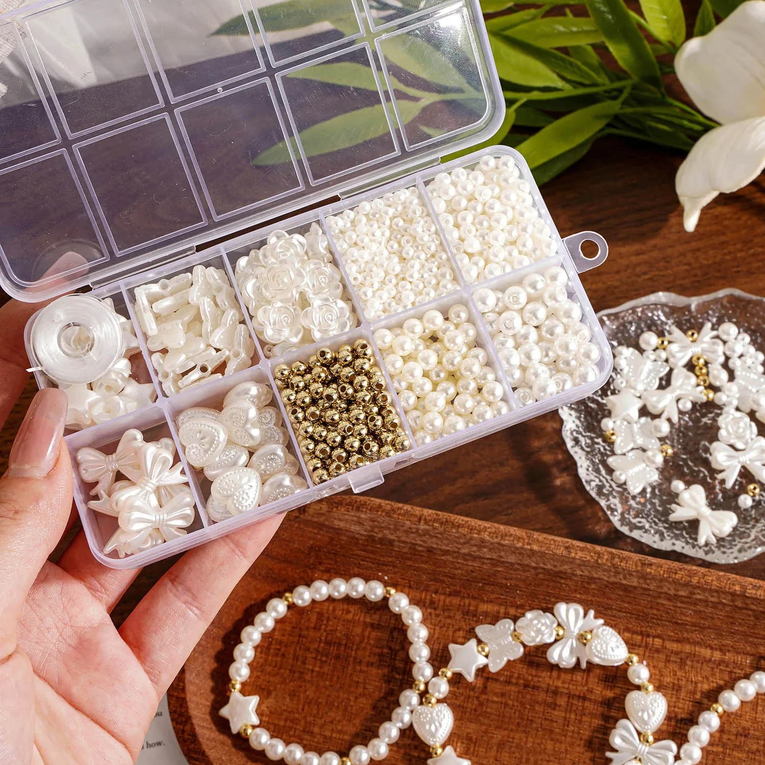 Faux Pearl Beading Kit, 800 Pieces
