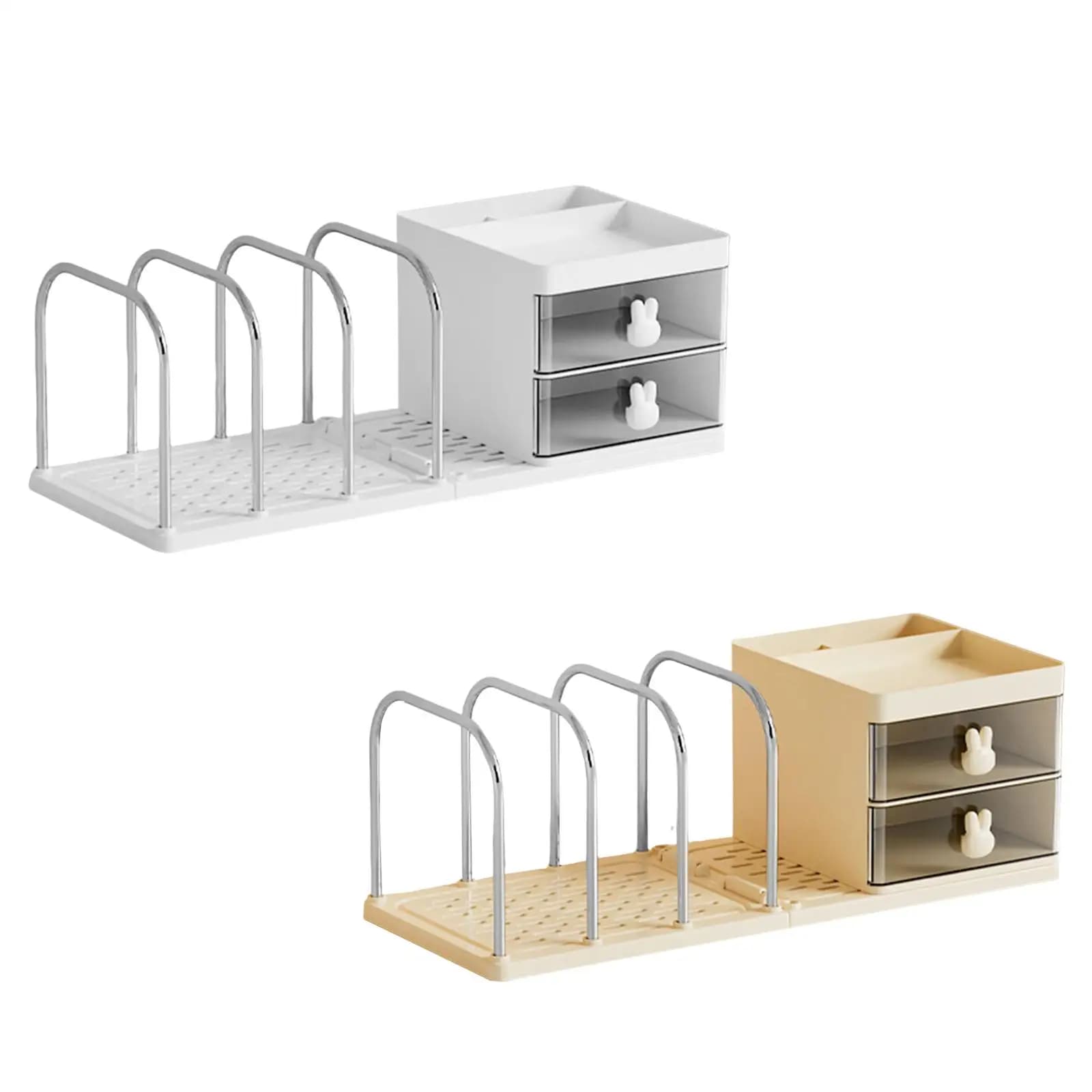 Desk Organizer Pen Holder with Detachable Bookends