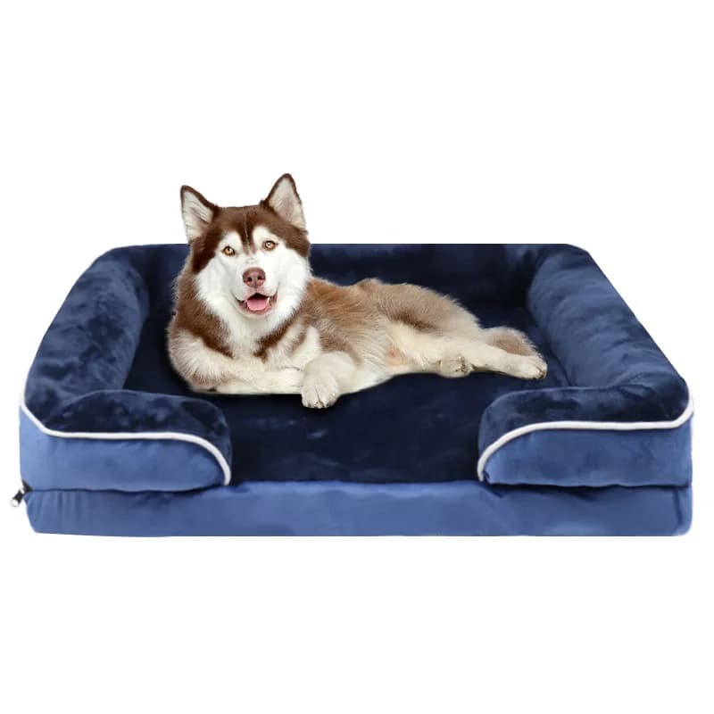 Large Orthopedic Dog Bed with Bolsters
