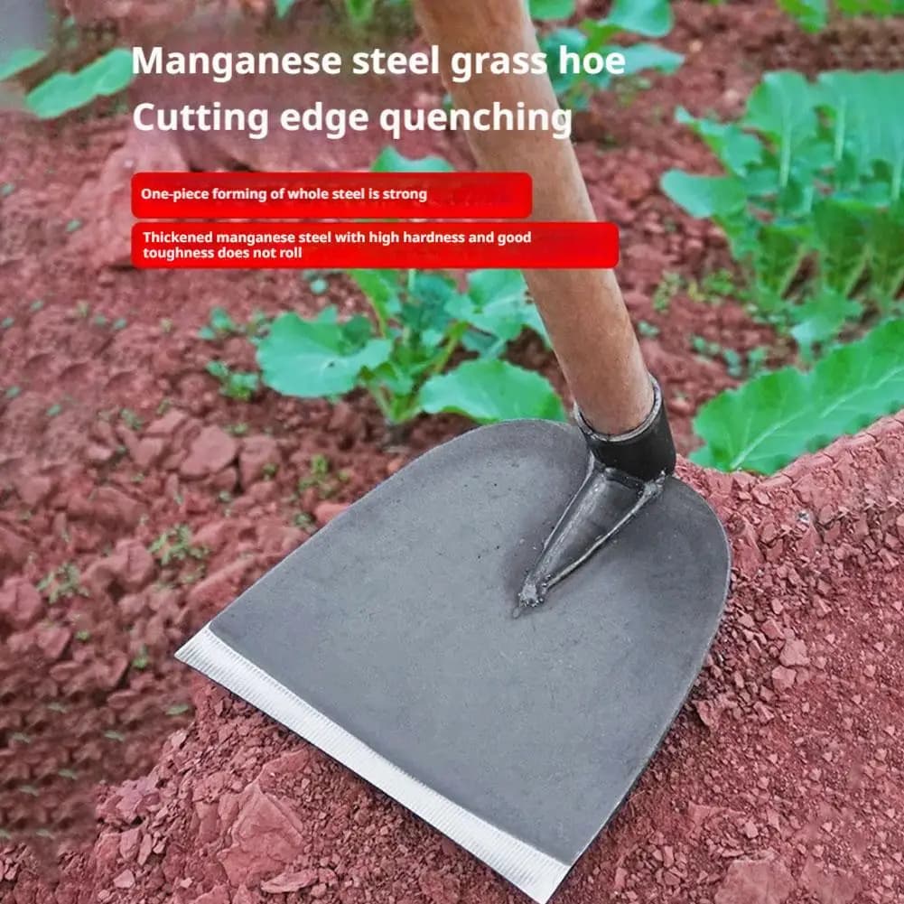 Garden Hoe Household Outdoor Farming Tools Forging Weeding Hoe for Digging Soil Planting Vegetables Flowers