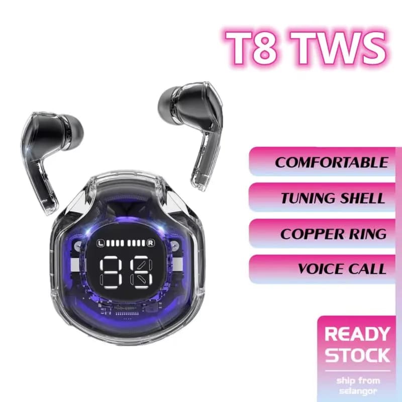 Wireless Mini Earbuds LED Power Digital Display TWS Wireless Headset Stereo Sound Bluetooth Headphones 5.3