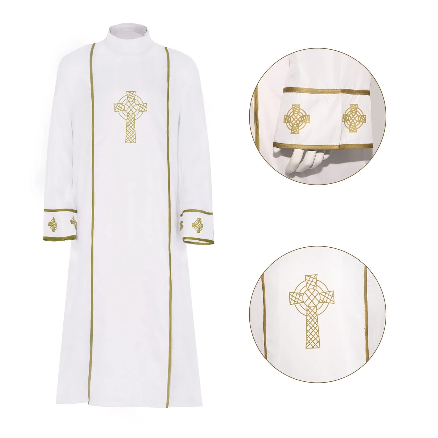Priest Robe with Celtic Cross Embroidery