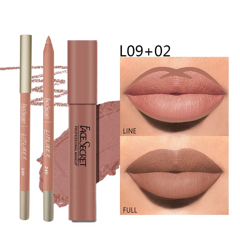 Matte Lipliner and Lipstick Set