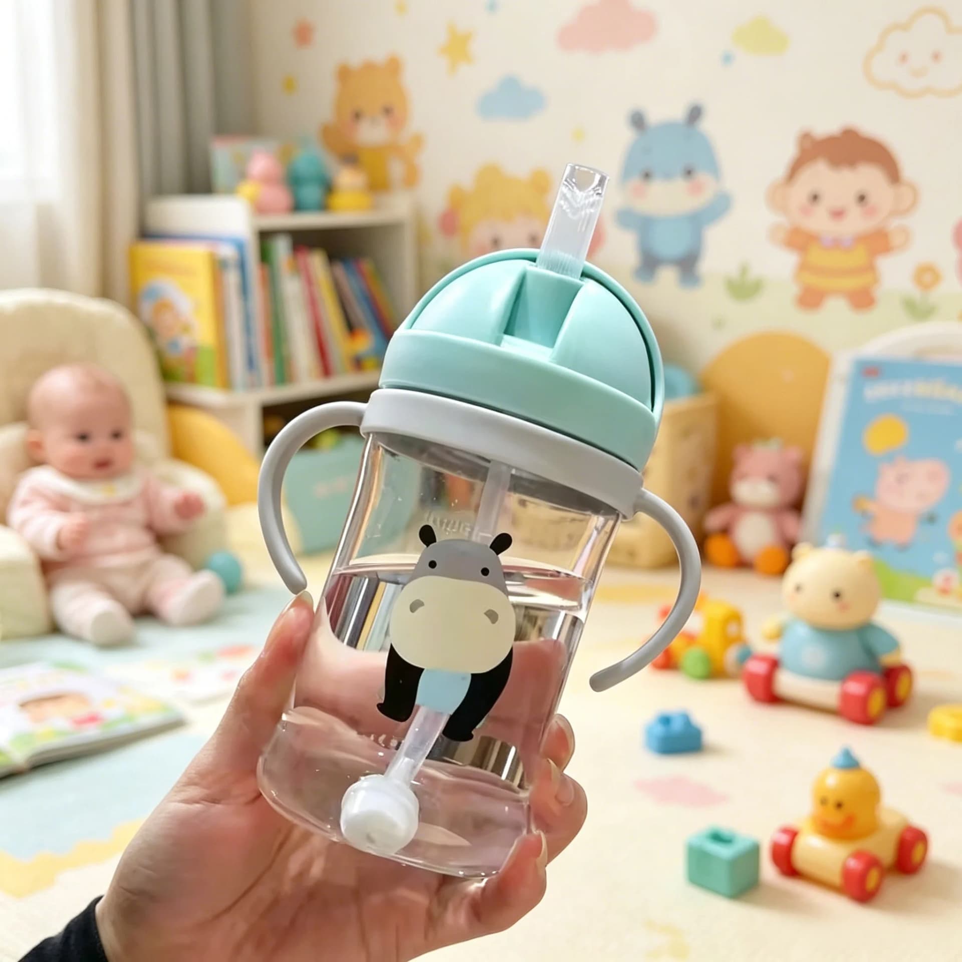 Sippy Cup with Straw and Gravity Ball