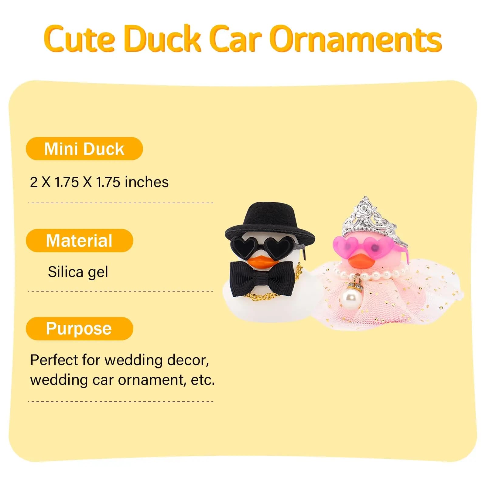 Bride and Groom Rubber Duck Set