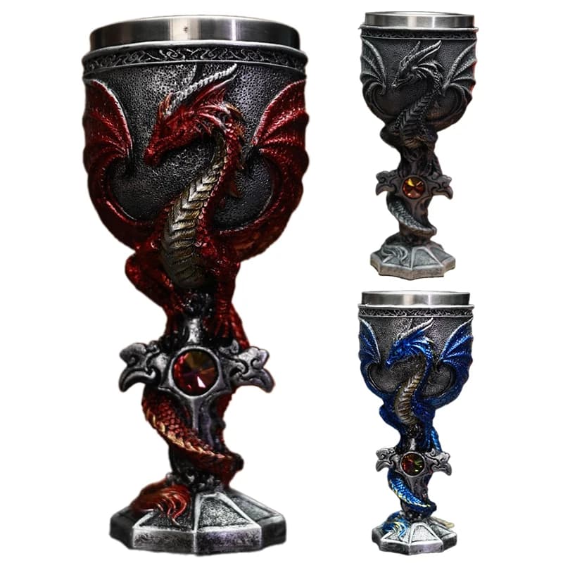 Medieval Dragon Goblet Chalice