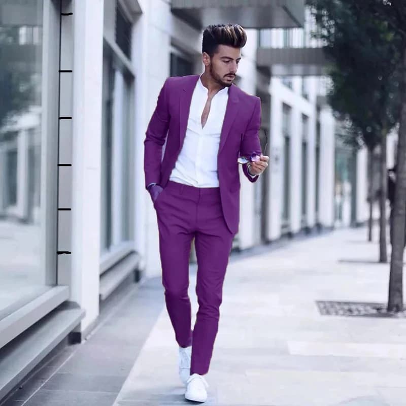 Casual Business Two Piece Slim Fit Suit