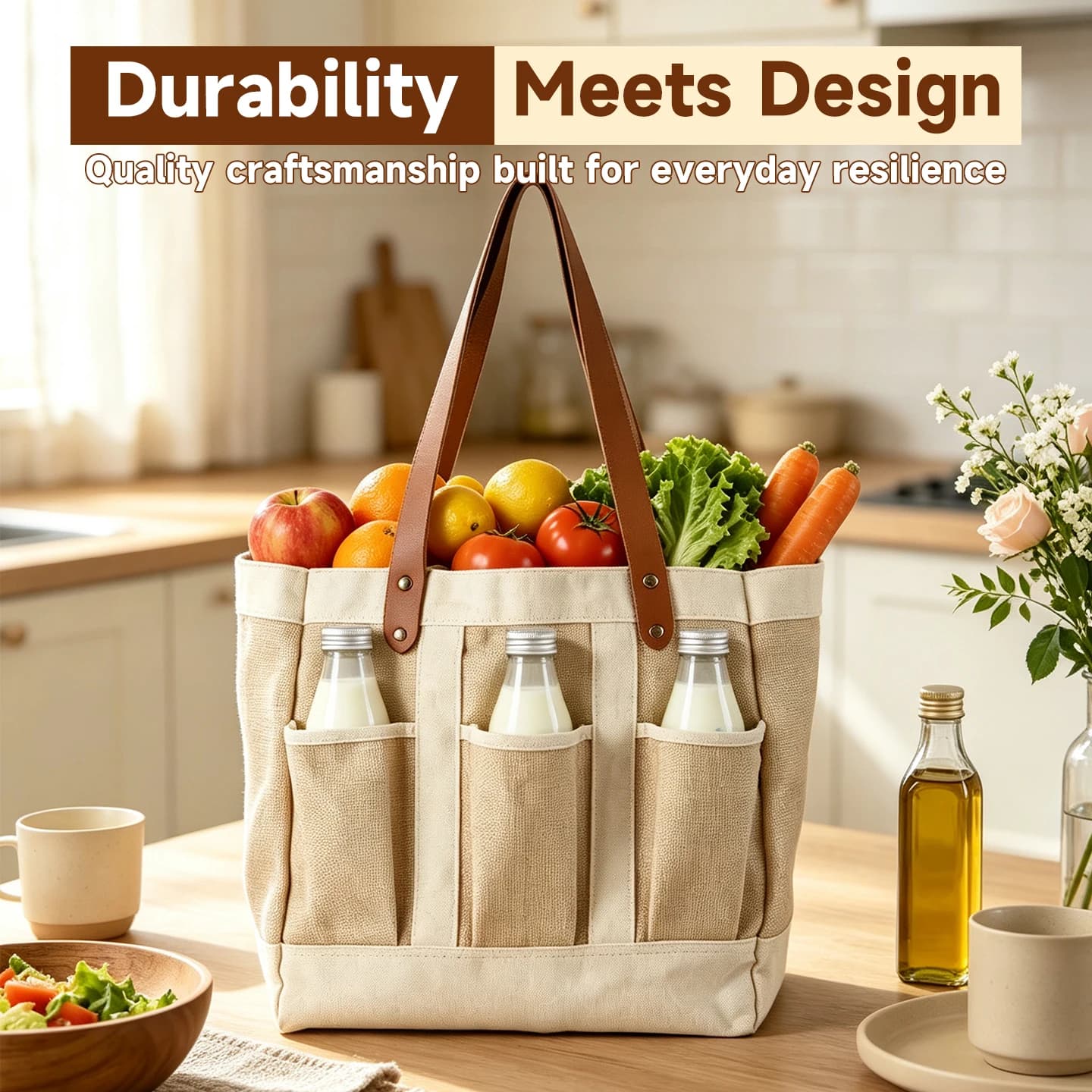 Reusable Compartmentalized Shopping Bag