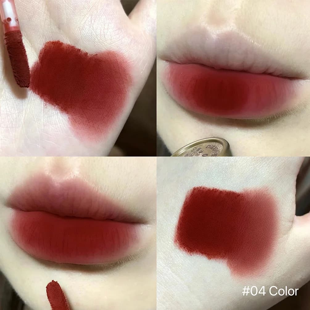 Matte Finish Lip Glaze with Velvet Texture