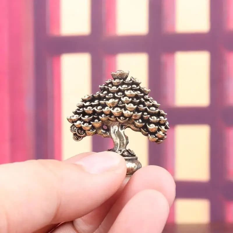 Brass Money Tree Figurine