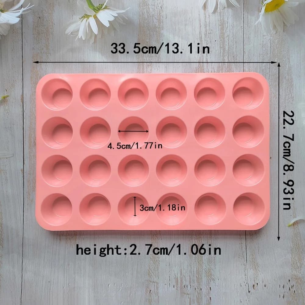 24-Hole Mini Muffin Silicone Baking Pan