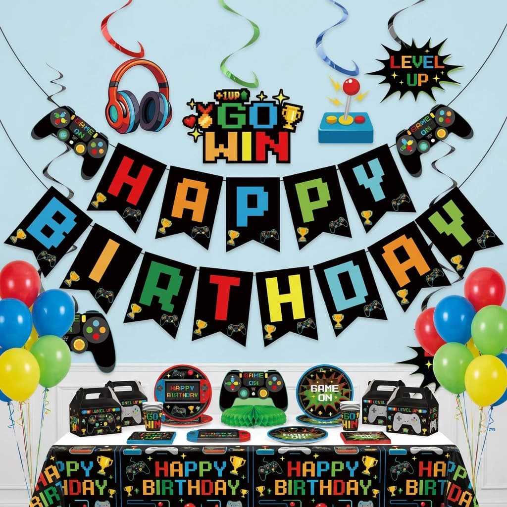 Video Game Birthday Party Decorations Kit