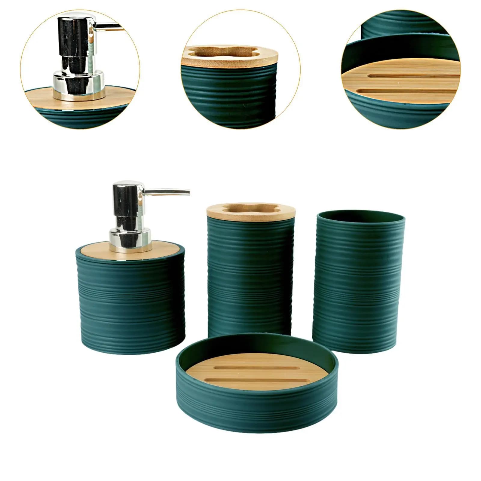 4 Pieces Bathroom Accessories Set ,Bath Accessory Complete Set, Bathroom Decor