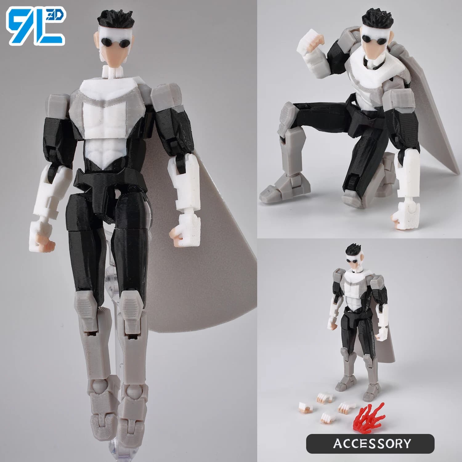 Nova T Posable Action Figure with Interchangeable Parts