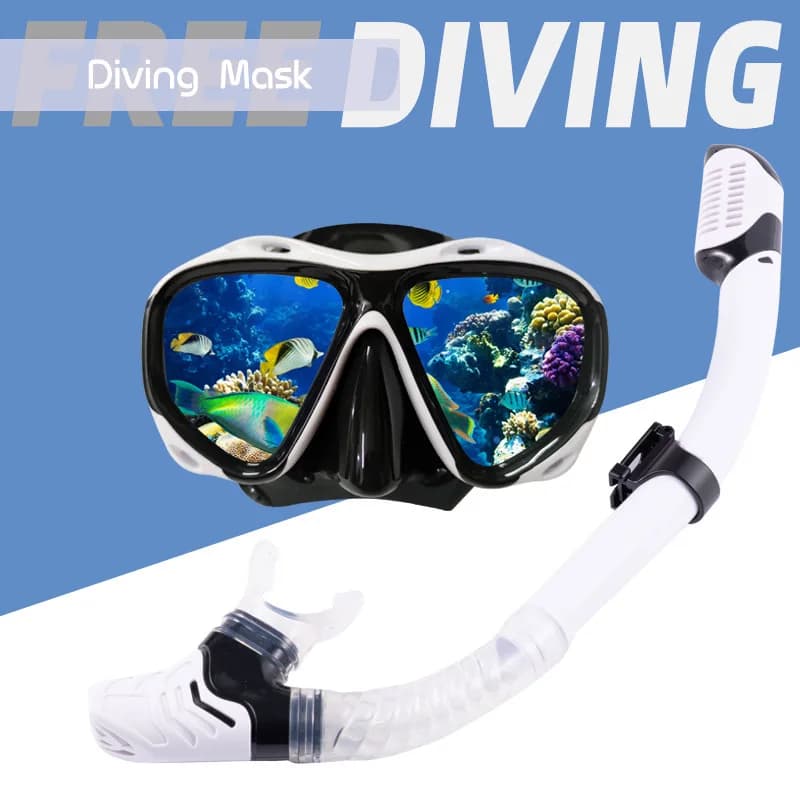 Professional Dry Snorkel Set with Anti-Fog Mask