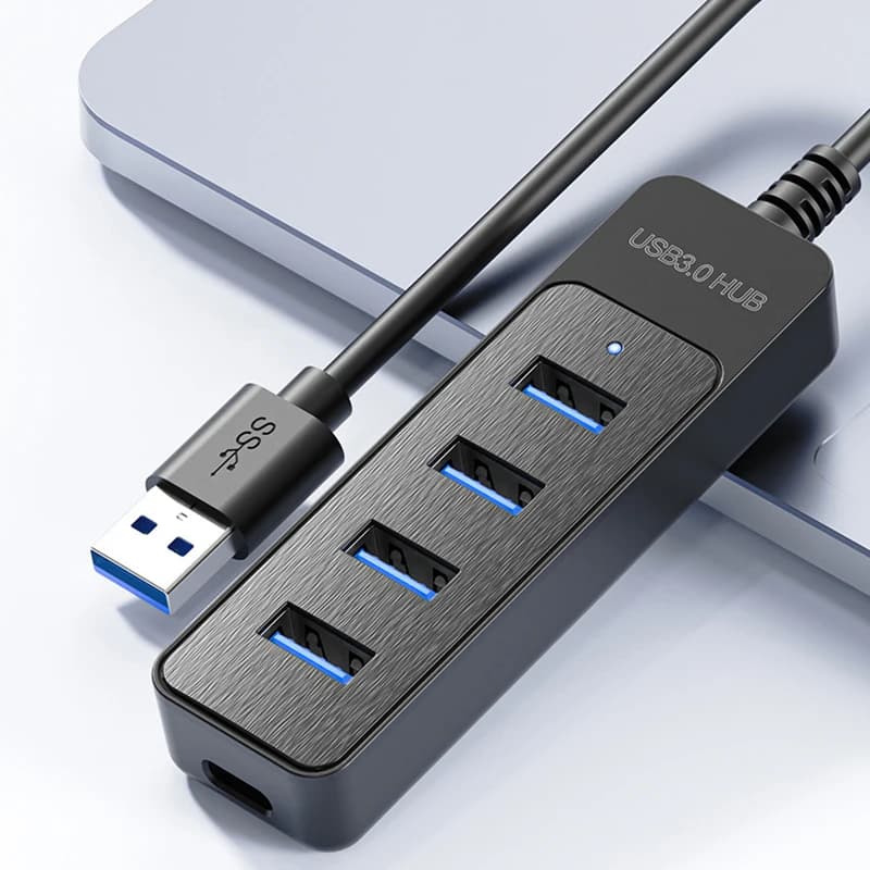 4 Port USB 3.0 Hub High Speed Transmission Multiple Expander Ports For Laptop PC Computer Office Travel Data Accessories USB Hub