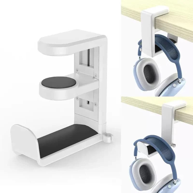 Rotating Desk Headphone Holder with Clamp