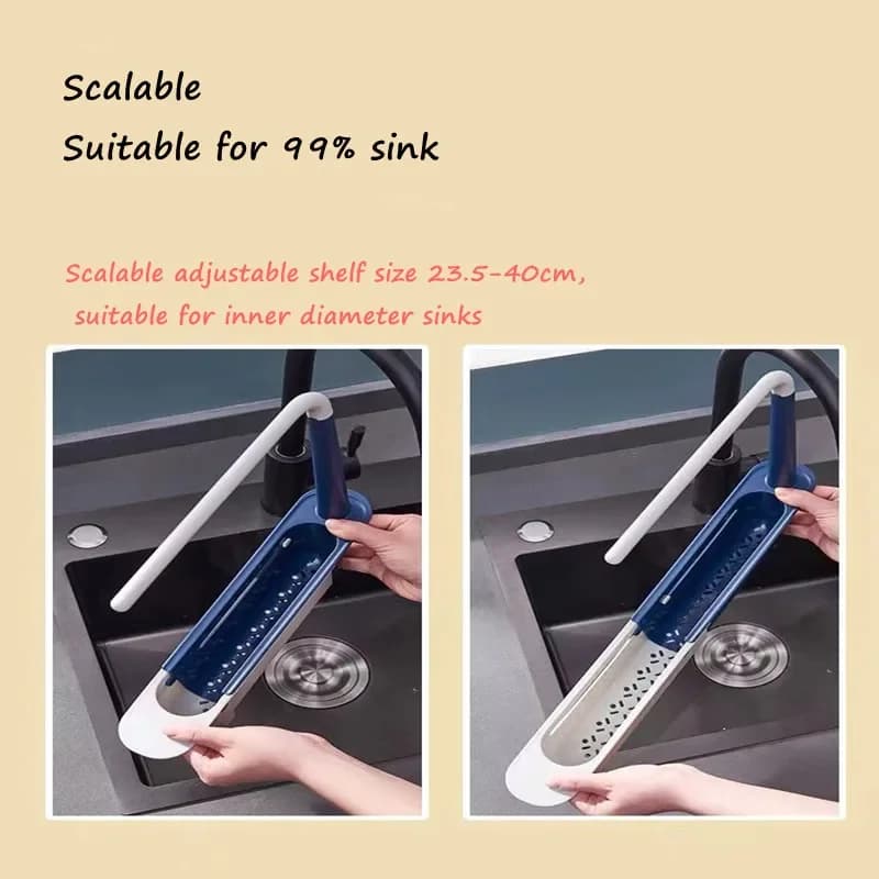 Kitchen Sink Drain Rack Telescopic Sink Shelf Sinks Organizer Soap Sponge Holder Storage Basket Kitchen Gadgets Accessories Tool