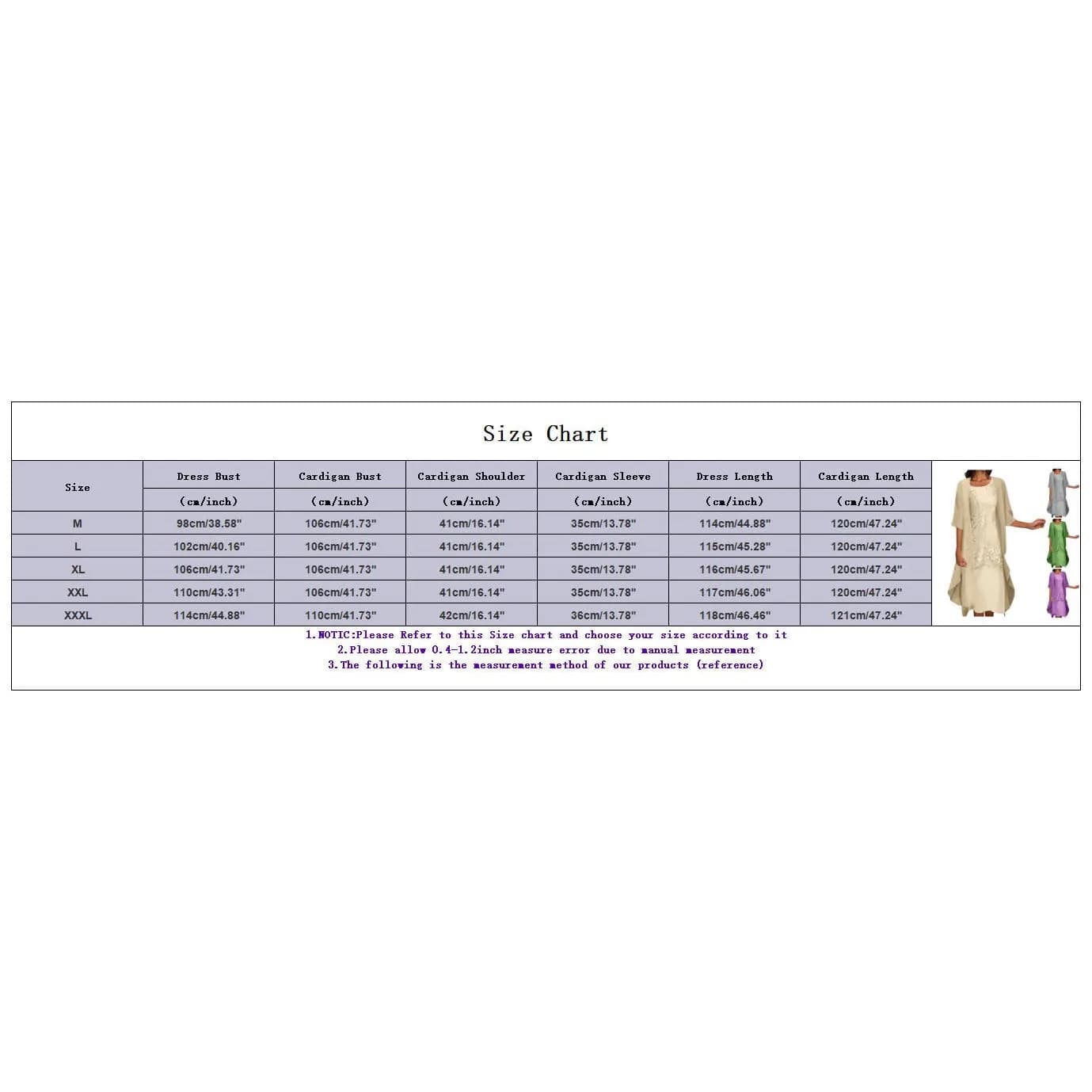 Women's Embroidered A-Line Dress with Chiffon Cardigan