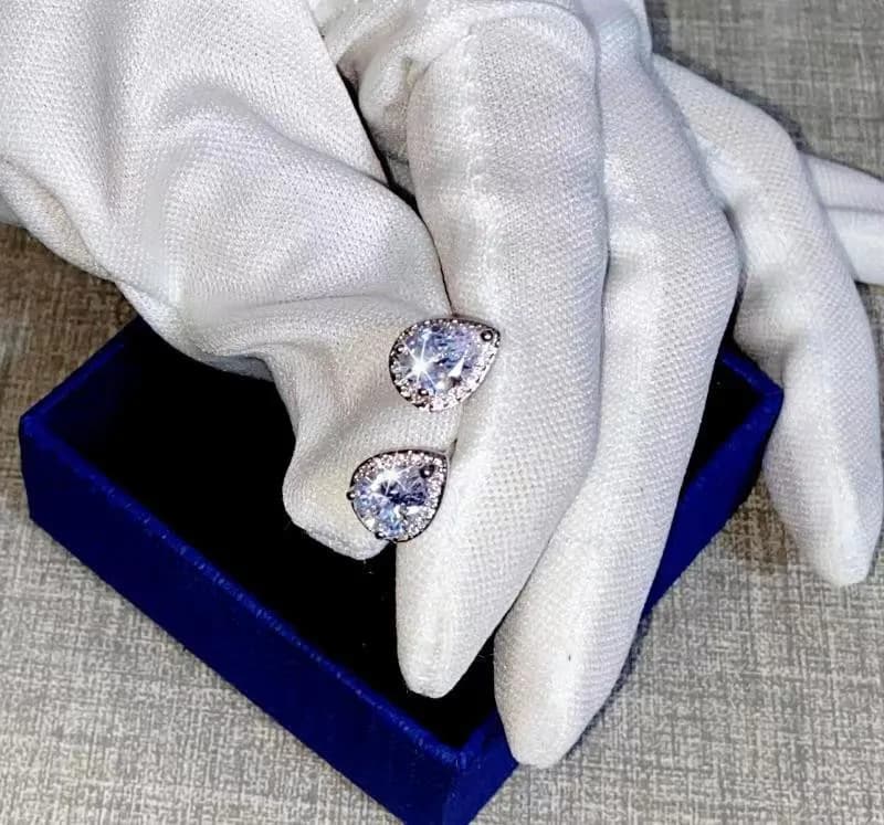 Water Drop Cubic Zirconia Stud Earrings