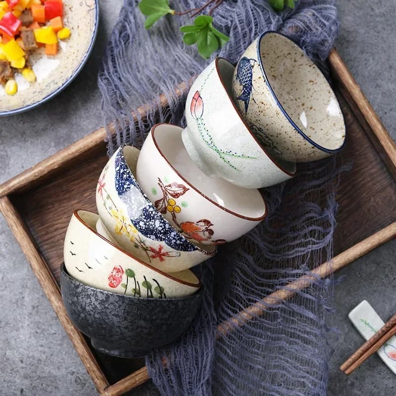 Japanese Ceramic Rice Bowl