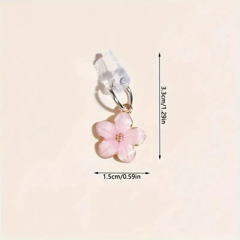 1pcs Simple Flowers Phone Dust Plug Accessories Decoration Hanging Pendant for iPhone for Samsung Type-C Charging Port