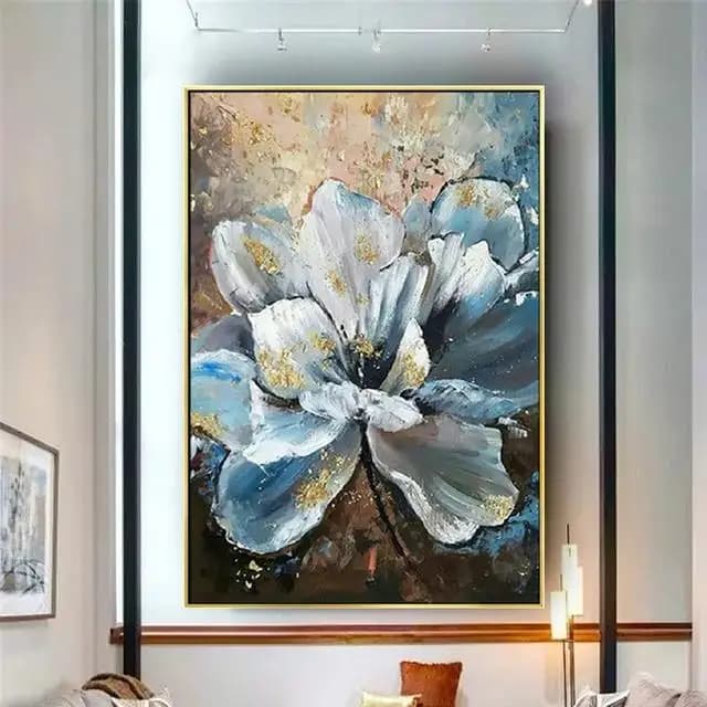 Abstract Canvas Wall Art with Gold Foil