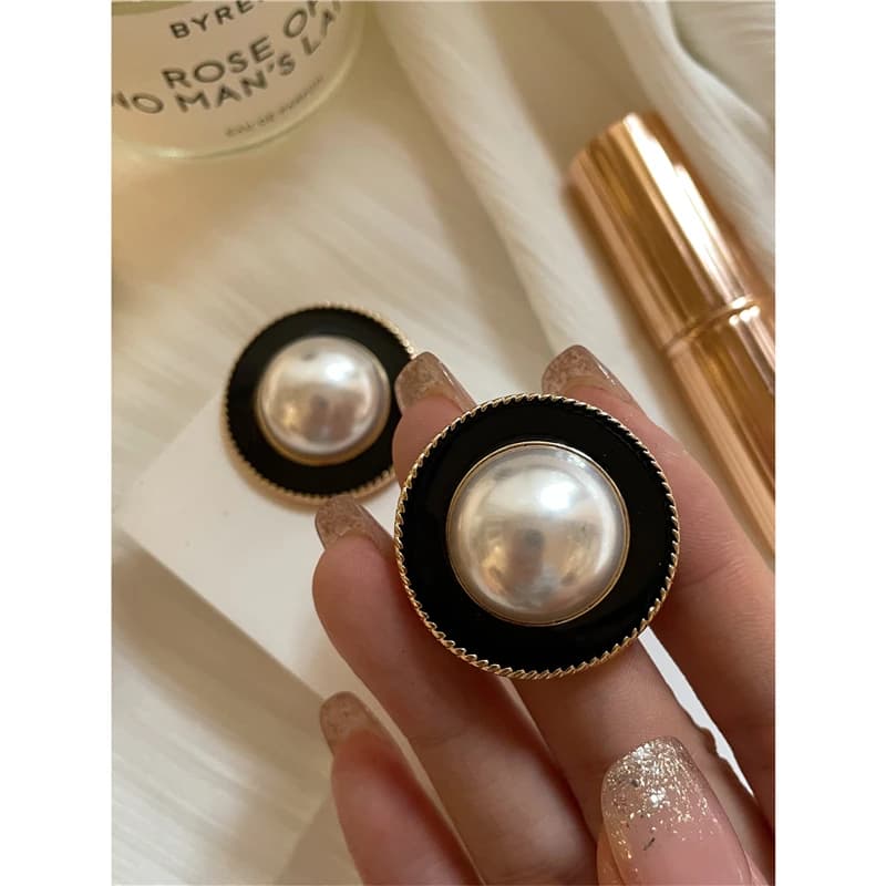 Blue and Gold Vintage Stud Earrings
