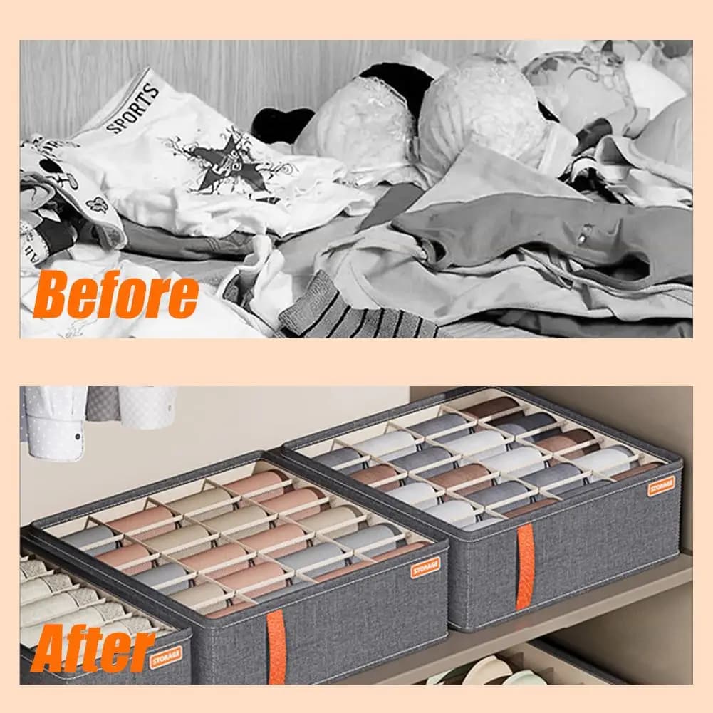 Underwear Organizers Socks Bra Storage Box Cabinet Drawer Organizer Storage Clothes Arrange Household Classified Storage Case