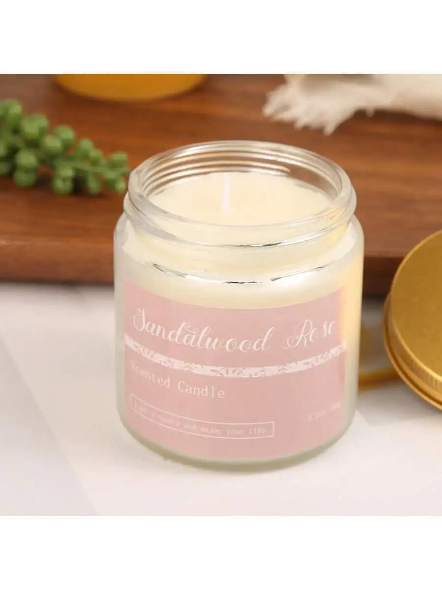 Scented Candle with Essential Oil Fragrance