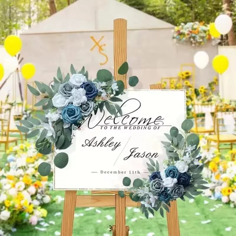 Boho Arch Flowers Kit Dusty Rose Blue Eucalyptus