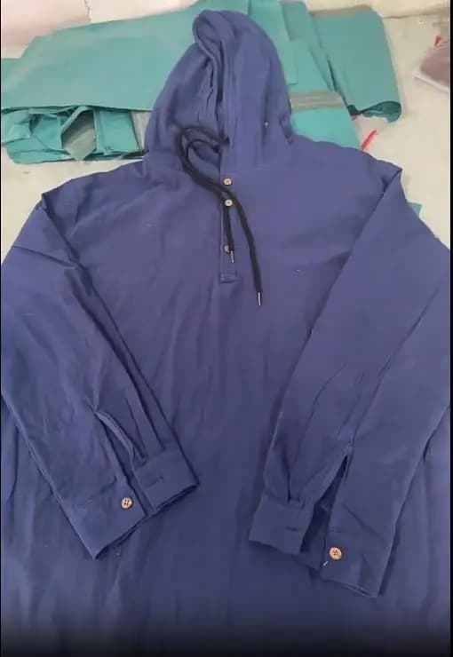 Men's Casual Linen Blend Hoodie Shirt