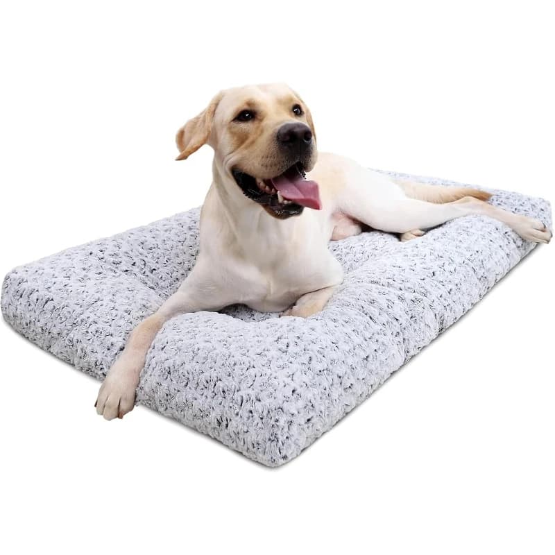Washable Plush Dog Bed with Anti-Slip Bottom