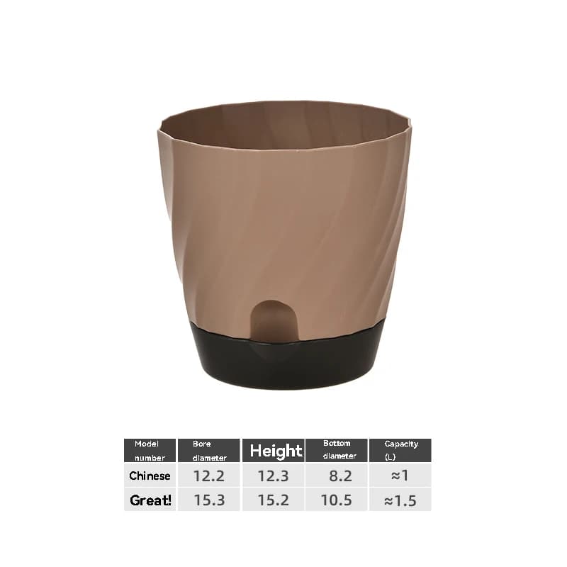 Plastic Flower Pot with Pedestal Base