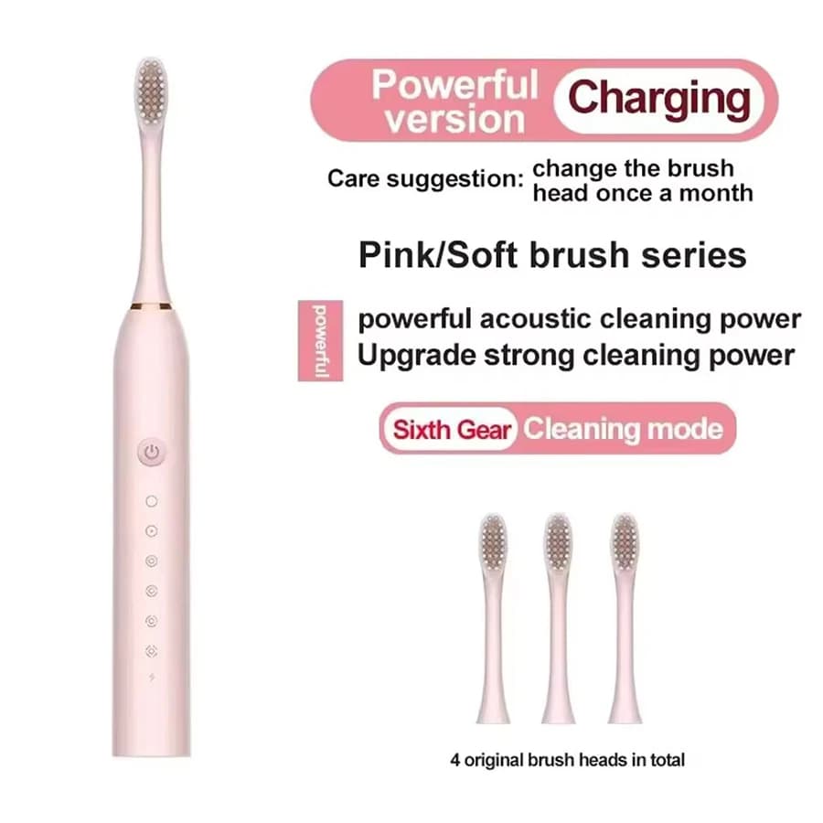 Electric Ultrasonic Toothbrush Six Speed USB Charging