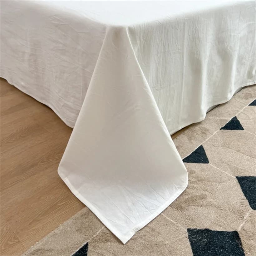 Pure Cotton Flat Sheet Nordic Grid Pattern