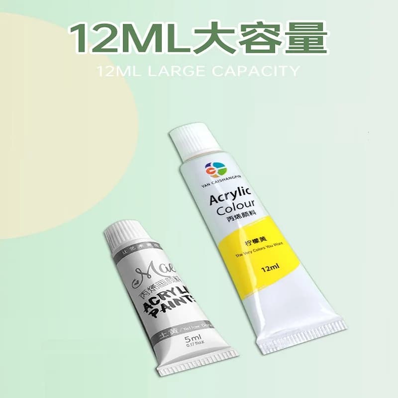 Acrylic Pigment Set 12ml Non-Toxic Quick Drying