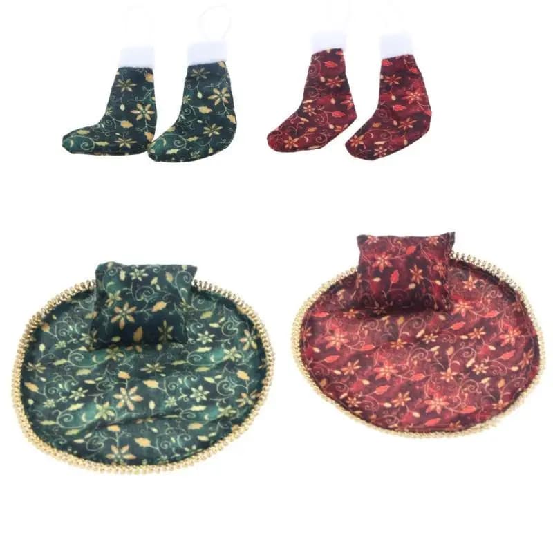 Miniature Christmas Stocking Set for Dollhouses