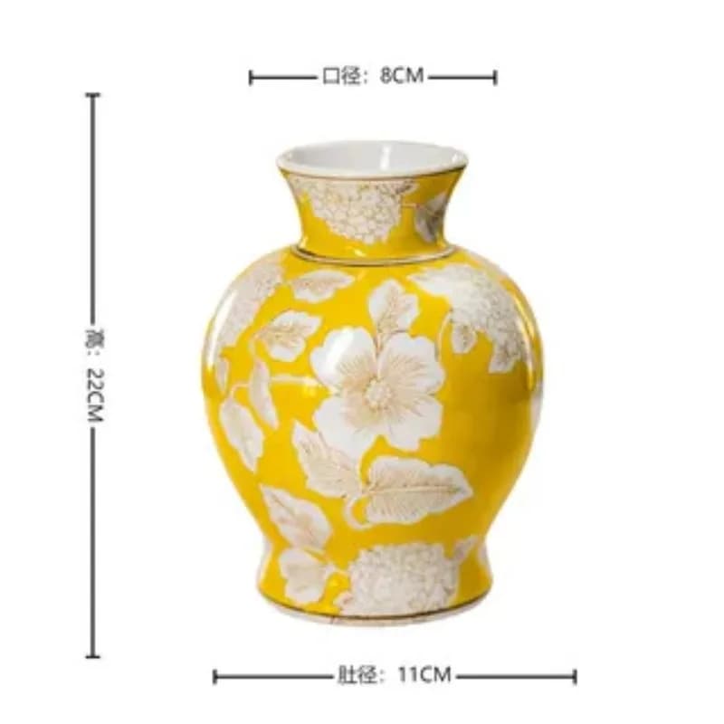 Retro Ceramic Vase with Artistic Patterns
