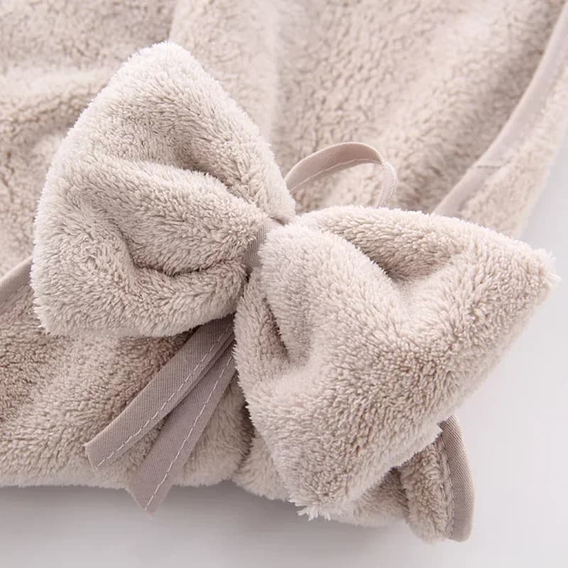 Bowknot Coral Fleece Hand Towels