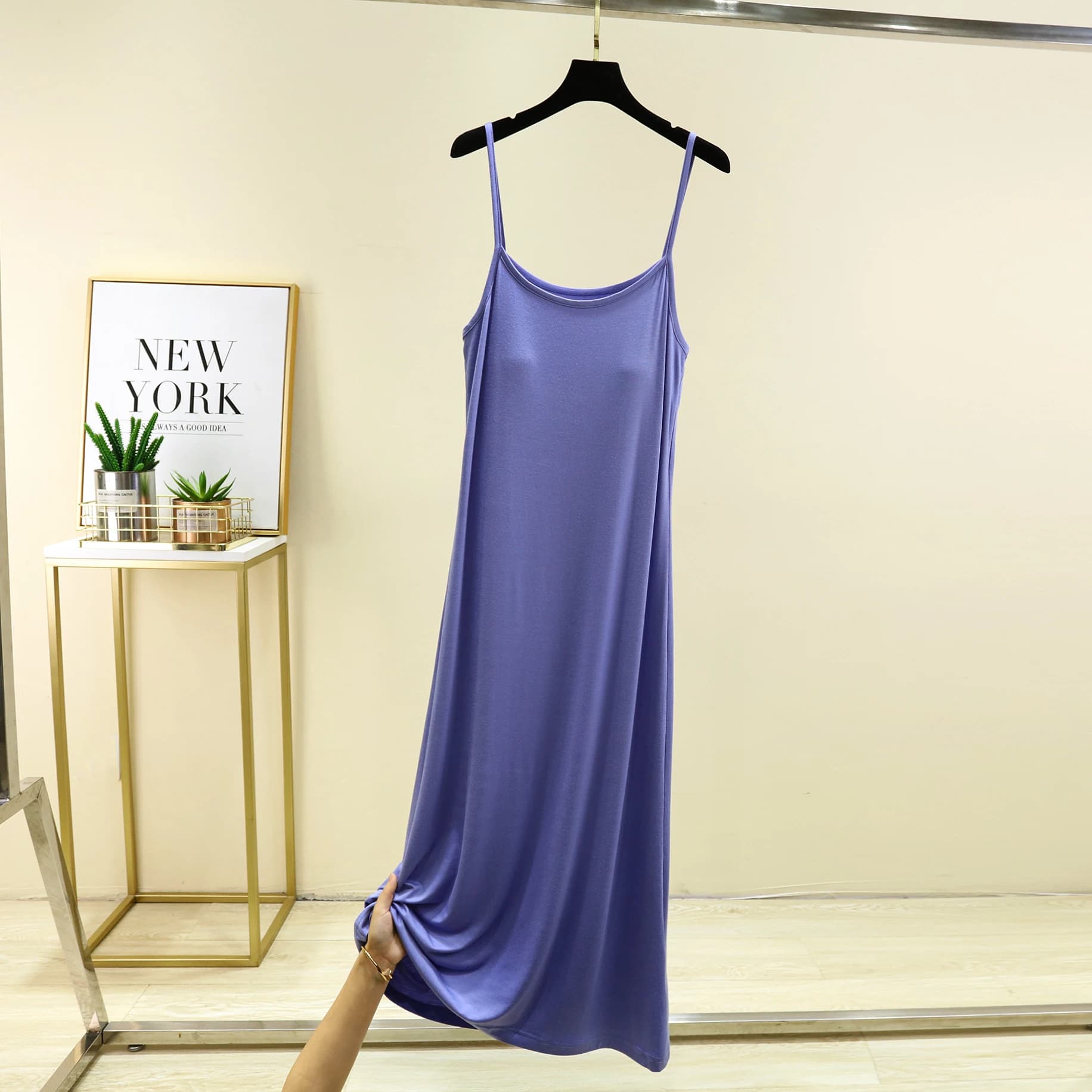 Modal Midi Dress with Built-in Bra