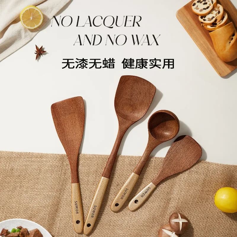 Ebony Wooden Spatula for Cooking