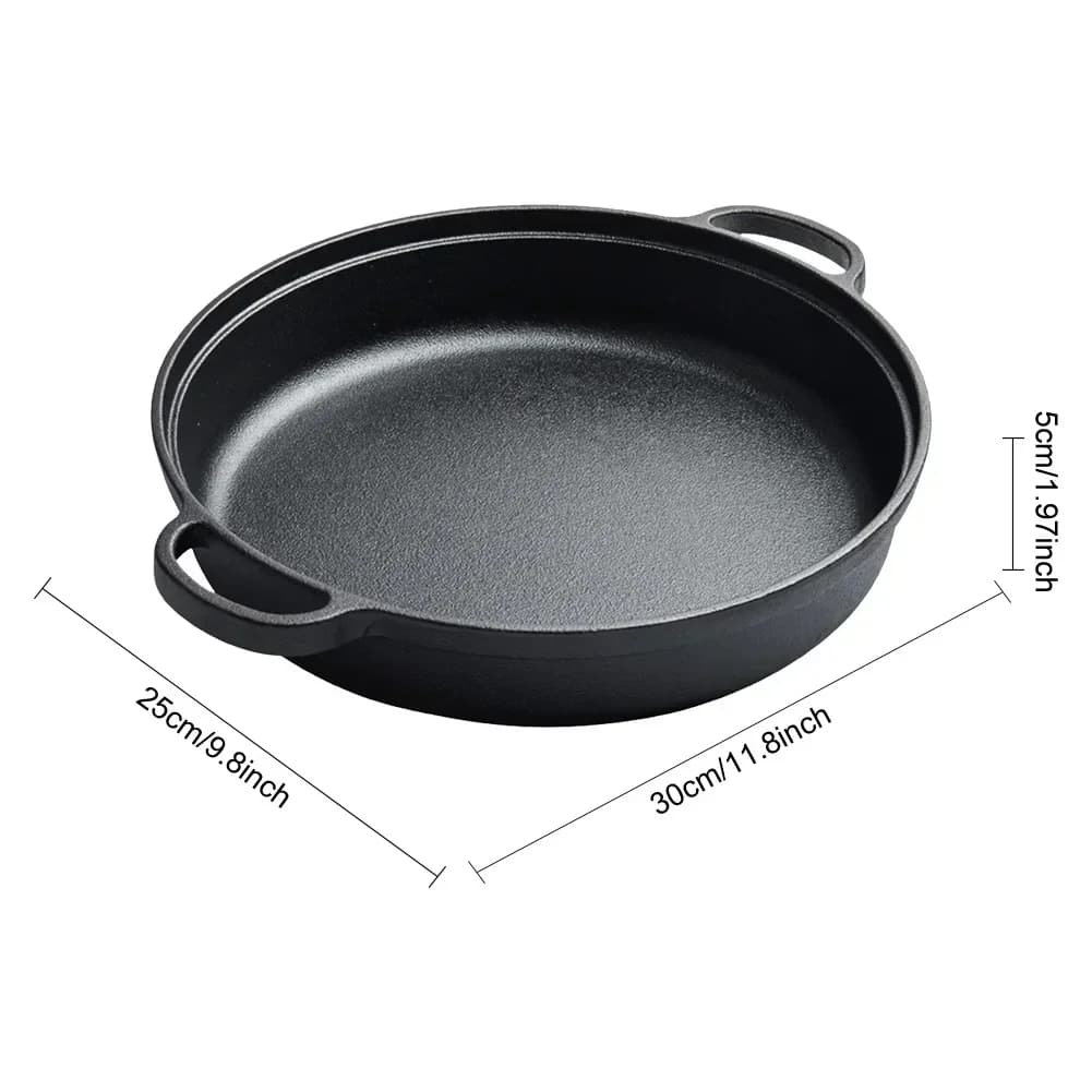 Cast Iron Skillet with Double Handles