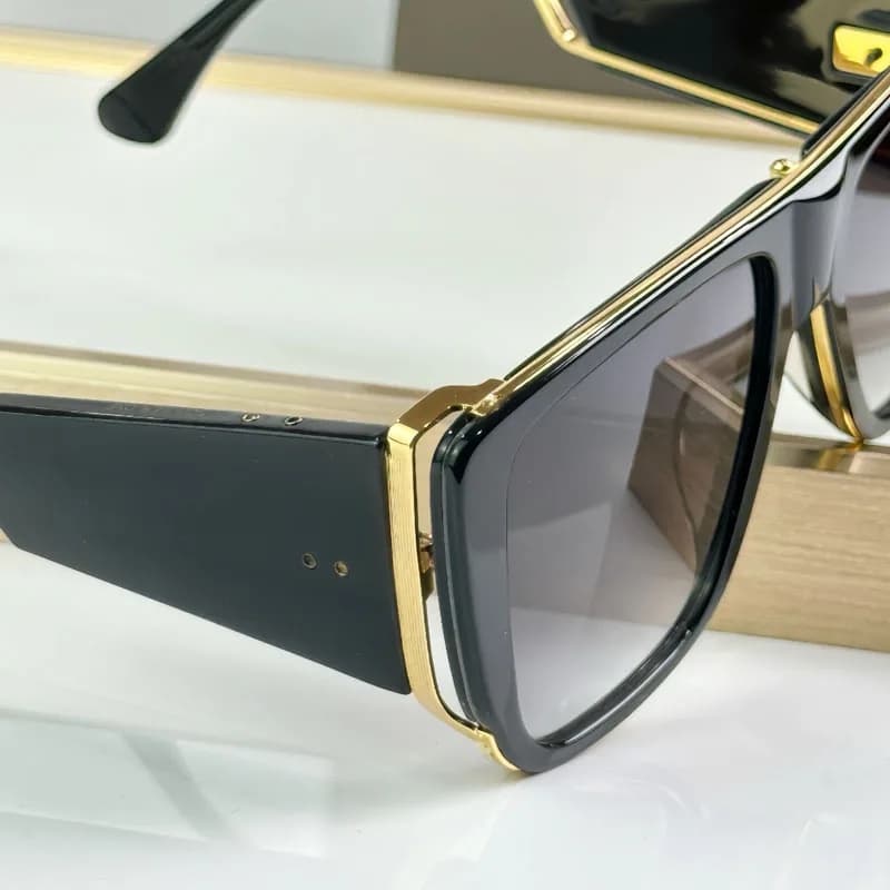 127 Luxury Big Squre Sunglasses with Side Shields for Men Women Acetate Top Quality Vintage Street Fashion UV400 Alloy with Case