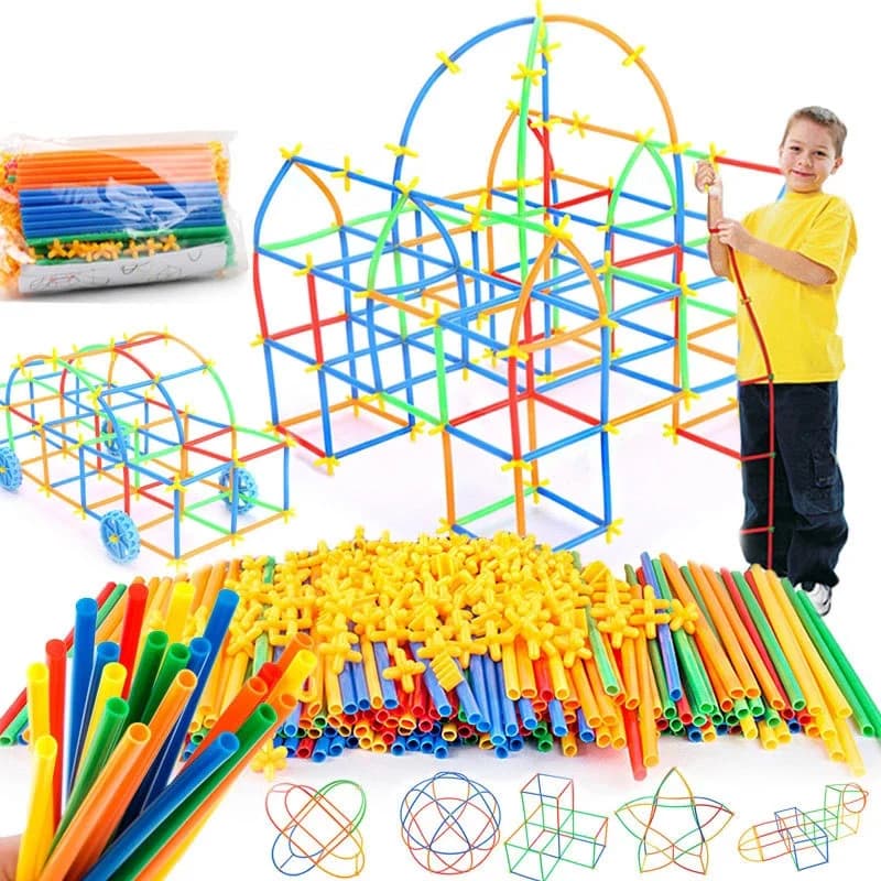 Straw Building Blocks Construction Set